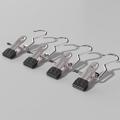 Black Stainless Steel Hanging Clips (35 PCS) - Strong Grip for Pants, Hats, Socks, Laundry