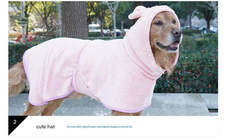 Purple Hooded Dog Bathrobe - Super Absorbent, Adjustable Fit, Cozy Pet Towel (Size : XS)