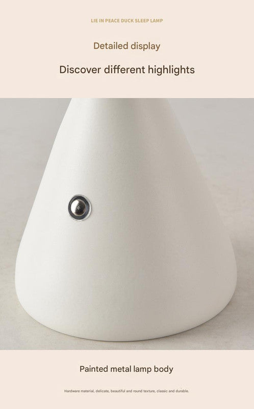 White Mushroom LED Table Lamp - Rechargeable, 3-Color Touch Dimmable, USB-C