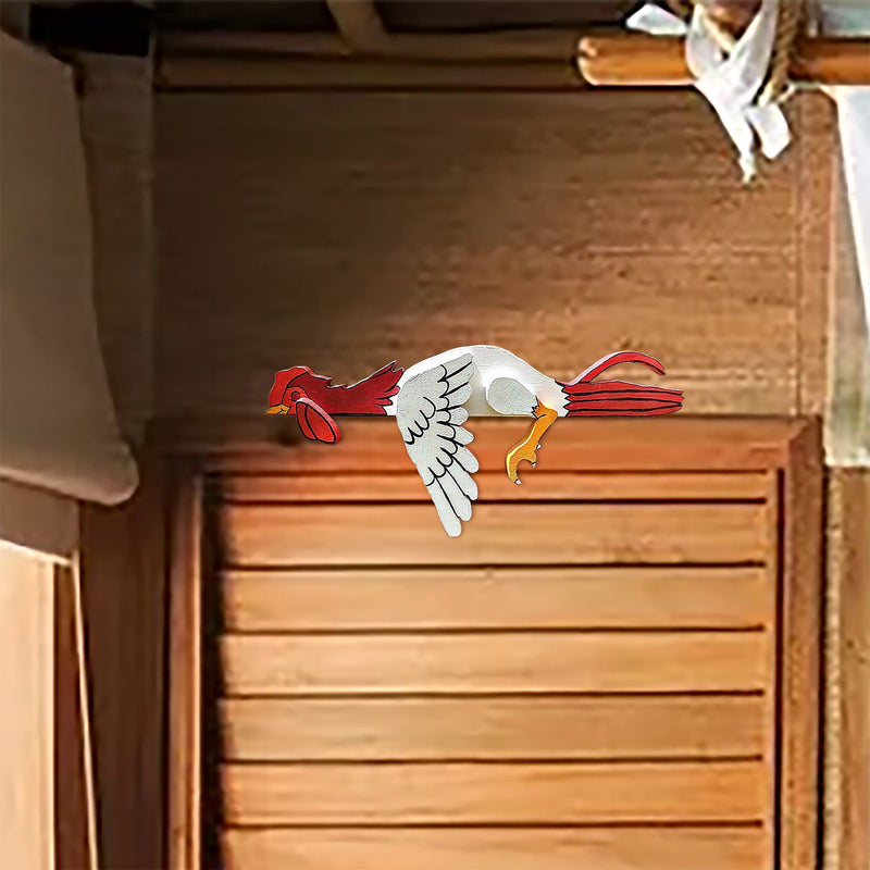 2 Pcs Red And White Whimsical Lazy Chicken Fence Topper - Funny PVC Garden & Home Decor Ornament