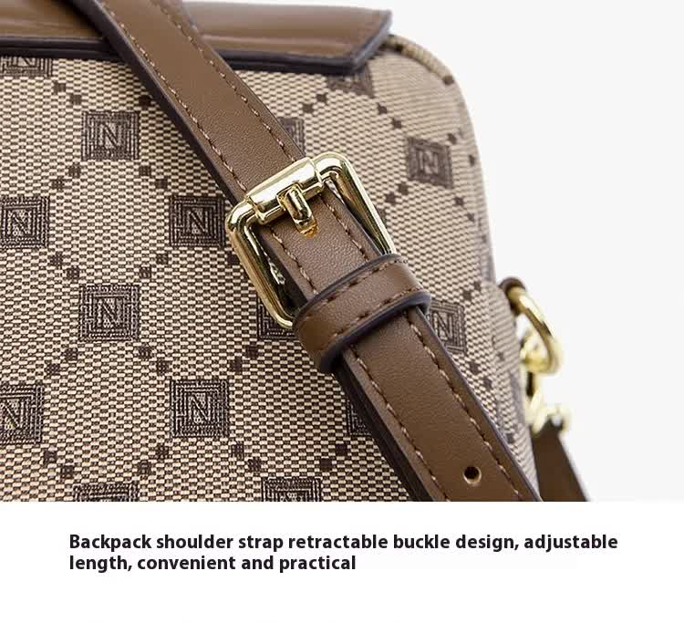 Coffee Chic Round Mini Crossbody Phone Purse - PU Leather Vertical Shoulder Bag with Headphone Port