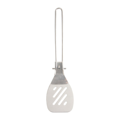 Silver 304 Stainless Steel Folding Camping Spatula  - 2 Pack Compact & Portable Outdoor Cooking Utensils