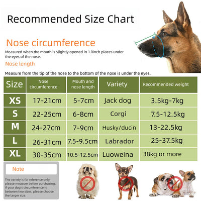 2 Pcs Size S Black Breathable Mesh Dog Muzzle - Anti-Barking, Biting & Chewing - Adjustable & Comfortable Nylon Muzzle for Dogs