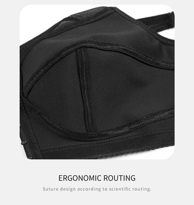 2 Pcs Size 4XL Women's Wireless Large-Cup Lace Bra with Front Clasp - Comfortable, Breathable, Black