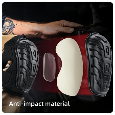 1 Pair Red Professional Hard Shell Knee Pads - Heavy Duty Protection for Work, Construction, Gardening & Outdoor Sports