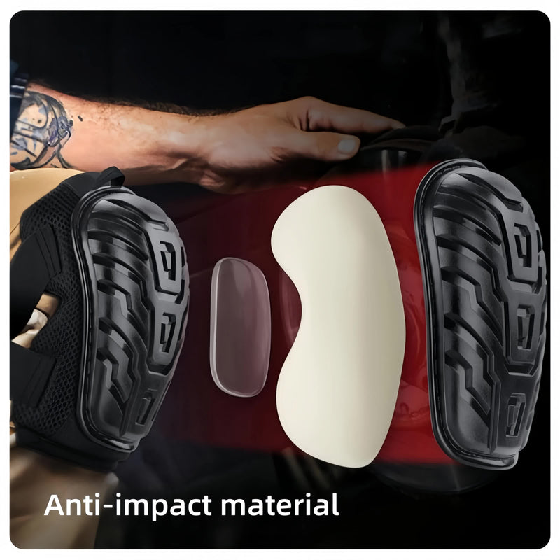 1 Pair Red Professional Hard Shell Knee Pads - Heavy Duty Protection for Work, Construction, Gardening & Outdoor Sports