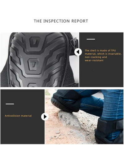 1 Pair Red Professional Hard Shell Knee Pads - Heavy Duty Protection for Work, Construction, Gardening & Outdoor Sports