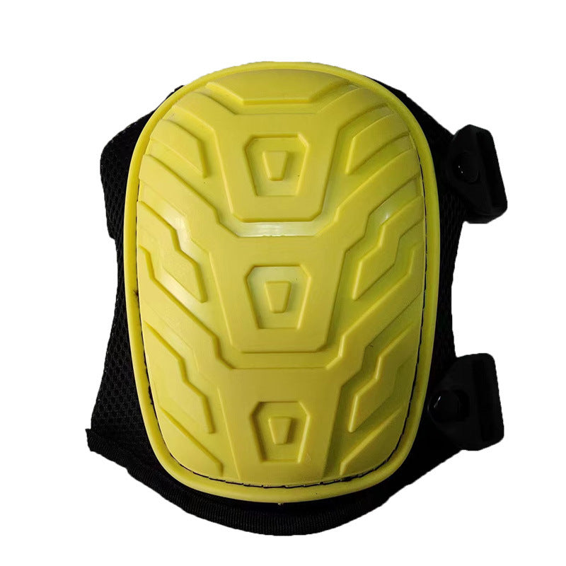 1 Pair Yellow Professional Hard Shell Knee Pads - Heavy Duty Protection for Work, Construction, Gardening & Outdoor Sports