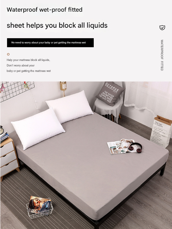 White Queen Size Waterproof Fitted Mattress Protector - Soft & Breathable Bed Cover, Hypoallergenic, Deep Pocket (152x190x30cm)