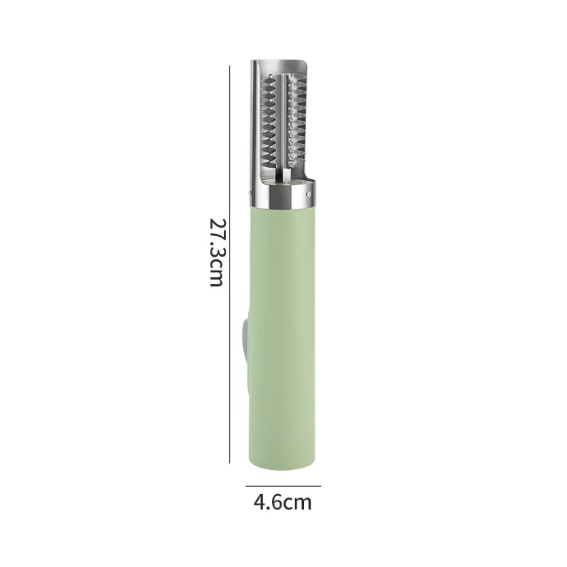 Green Cordless Electric Fish Scaler - Rechargeable 3000mAh Power, Stainless Steel Blade, Mess-Free Fish Cleaning Tool