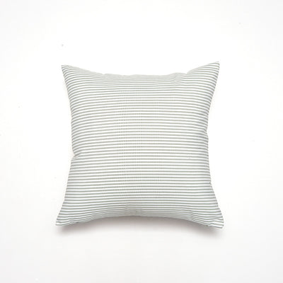 Green Pinstripe Pattern Set of 2 Decorative Cushion Covers - 45x45cm, Soft Polyester (Inserts Not Included)