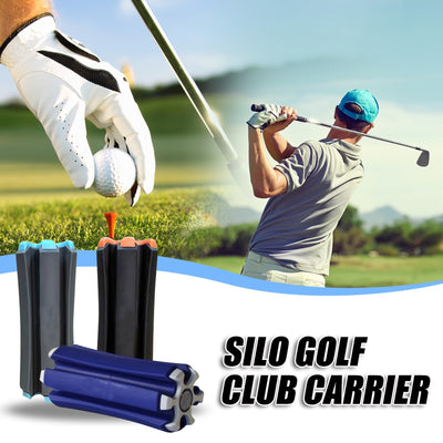 Black-orange Set of 2 Portable Golf Club Carrier Holders - Lightweight Club Organizer Caddy