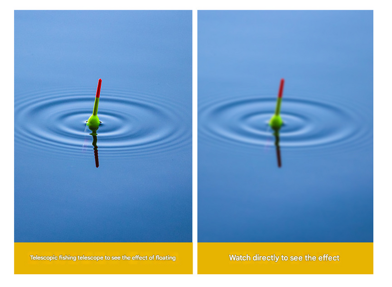 10x Telescope + Tri-colour Polarised Lens 10x HD Fishing Binocular Glasses - Polarized Zoom for Float Watching