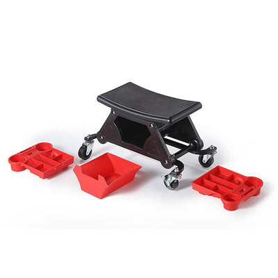 With Drawers Auto Repair Polishing Stool - Detachable Seat Car Wash Tool Creeper Stool