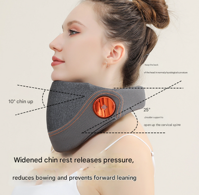 APP Intelligent Voice Grey Multi-Mode Cervical Traction Neck Massager with Heat Therapy