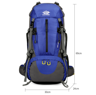 Red Nylon Hiking Backpack - Multifunctional Outdoor Sports Bag