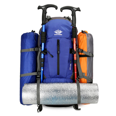 Green Nylon Hiking Backpack - Multifunctional Outdoor Sports Bag