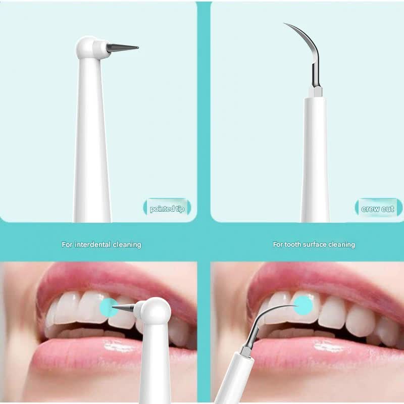 Ultrasonic Dental Scaler & Calculus Remover - 3 Modes, 2 Heads, LED Light(pink)