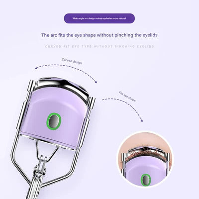 Heated Eyelash Curler with 2 Temperature Controls, Long-Lasting Curl(pink)