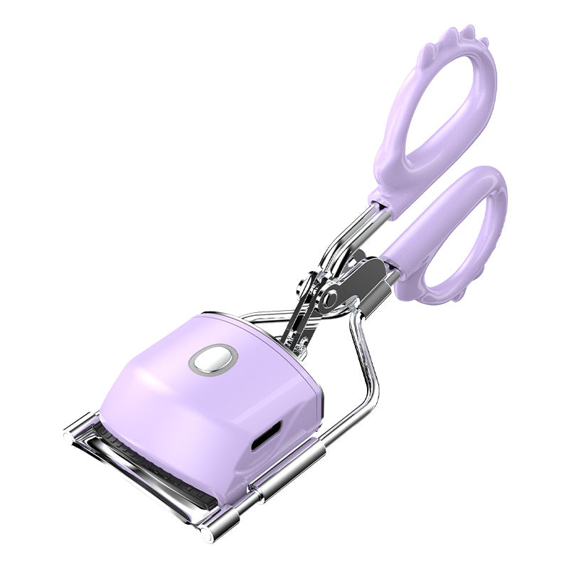 Heated Eyelash Curler with 2 Temperature Controls, Long-Lasting Curl(purple)