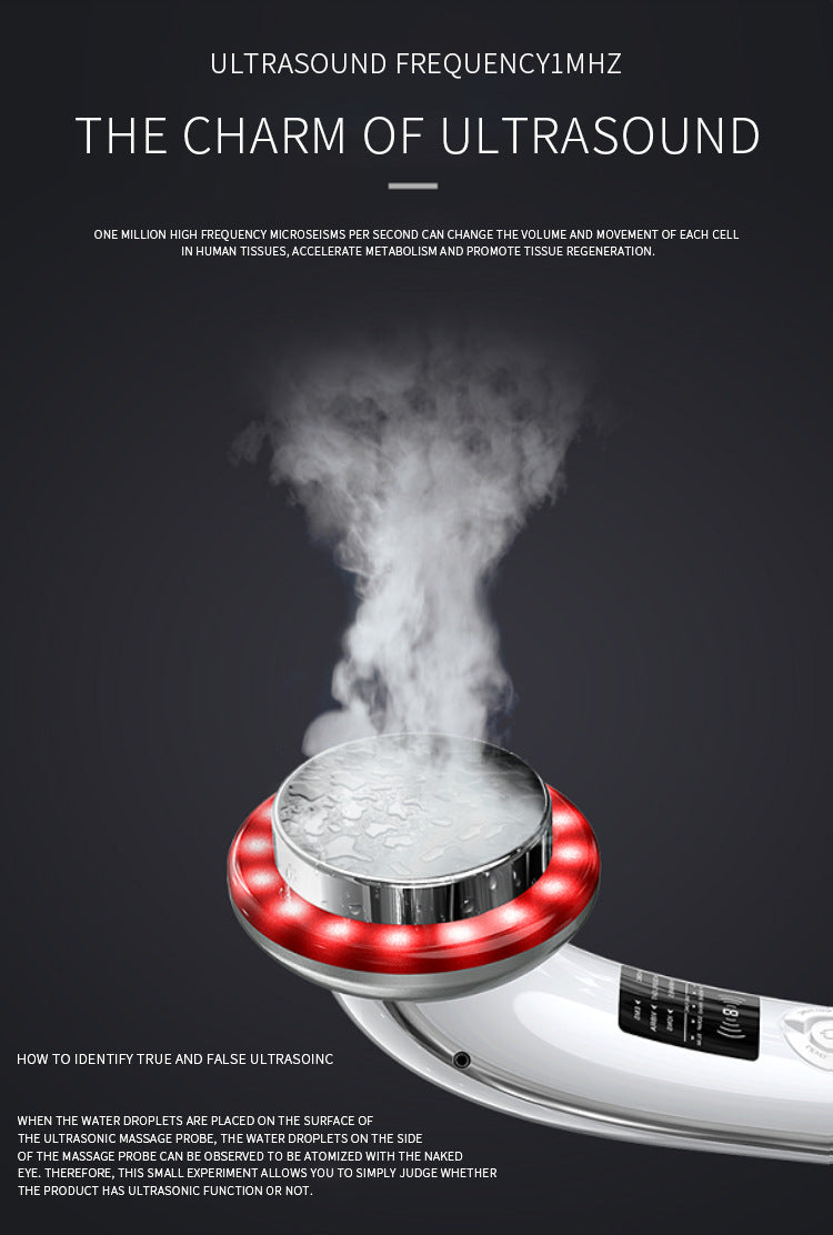 6-in-1 Ultrasonic Slimming & Beautifying RF Device - Body Sculpting & Skin Rejuvenation(white)