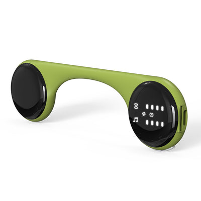 Under-Pillow Bone Conduction Sleep Speaker - Bluetooth 5.4, White Noise, TF Card, LED Display & Timer(Yellow-green)
