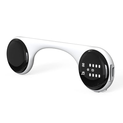 Under-Pillow Bone Conduction Sleep Speaker - Bluetooth 5.4, White Noise, TF Card, LED Display & Timer(White)