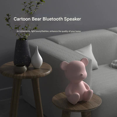 Adorable Cartoon Bear Bluetooth Speaker - Portable Wireless Audio with Long Battery Life & Stylish Design(Blue)