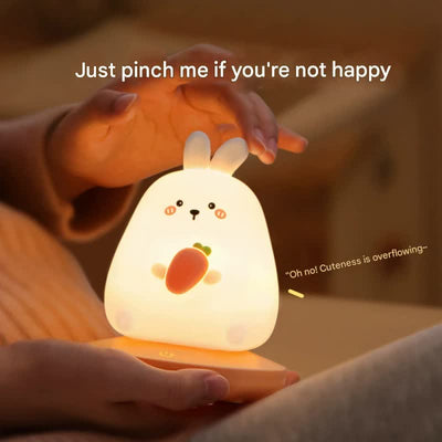 Adorable Animal Silicone LED Night Light - 3 Brightness Levels, USB Rechargeable, Touch Control(Little Panda)