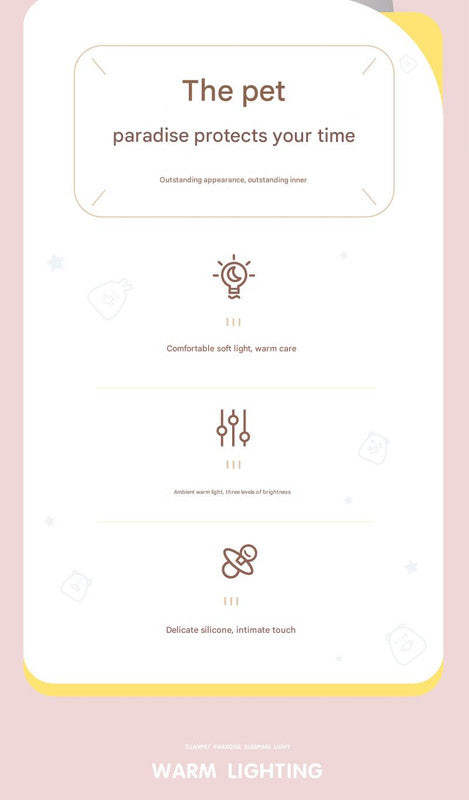 Adorable Animal Silicone LED Night Light - 3 Brightness Levels, USB Rechargeable, Touch Control(Little Panda)