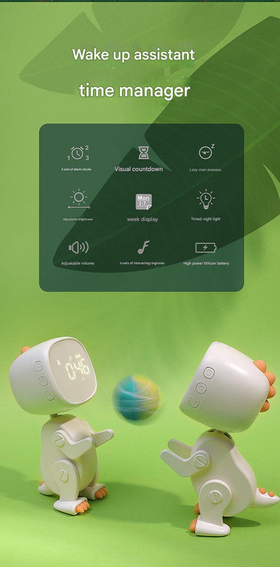 Adorable Dinosaur Alarm Clock & Visual Timer - Kids&