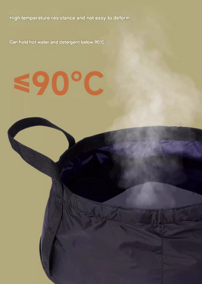 2 Pcs Dark Blue Ultra-Lightweight Collapsible Travel Basin - Waterproof Folding Bucket for Camping, Hiking & Outdoors (8.5L)