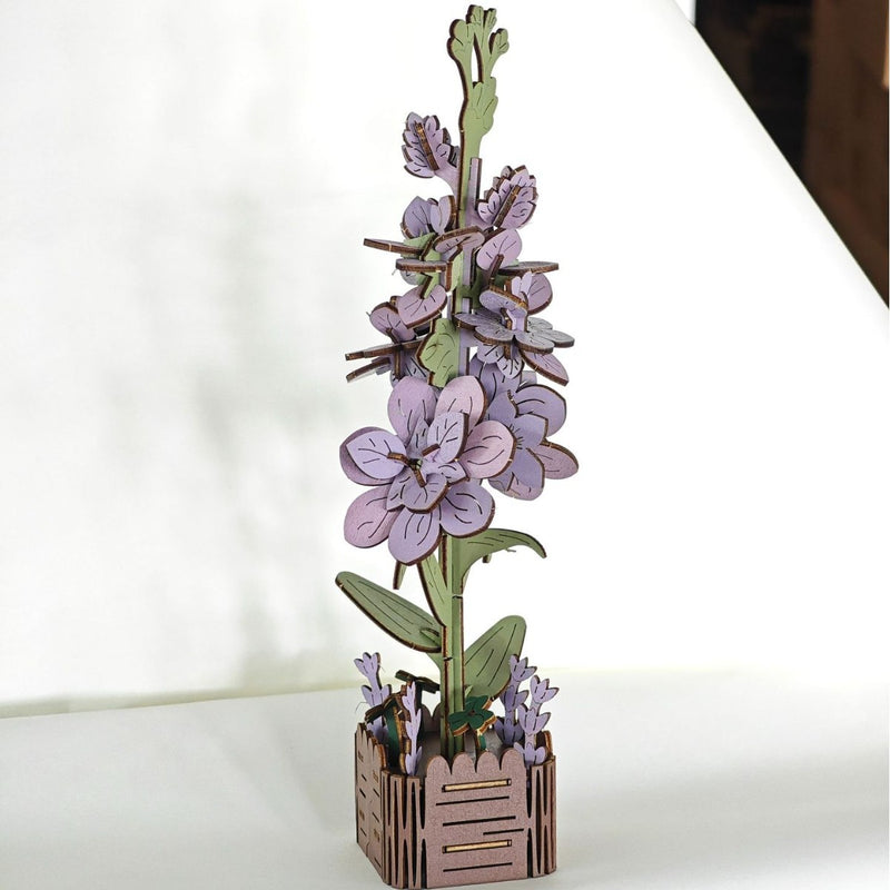 DIY 3D Wooden Violet Flower Puzzle - 60-Piece Kids&