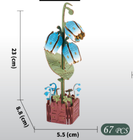 lily Of The Valley DIY 3D Wooden Flower Puzzle Toy - Educational Kids&