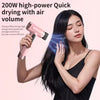 Gray wireless Hair Dryer with Cold & Hot Air, Portable Large-Capacity Rechargeable Ionic Dryer, Fast-Drying, Lightweight and Compact for Home and Travel