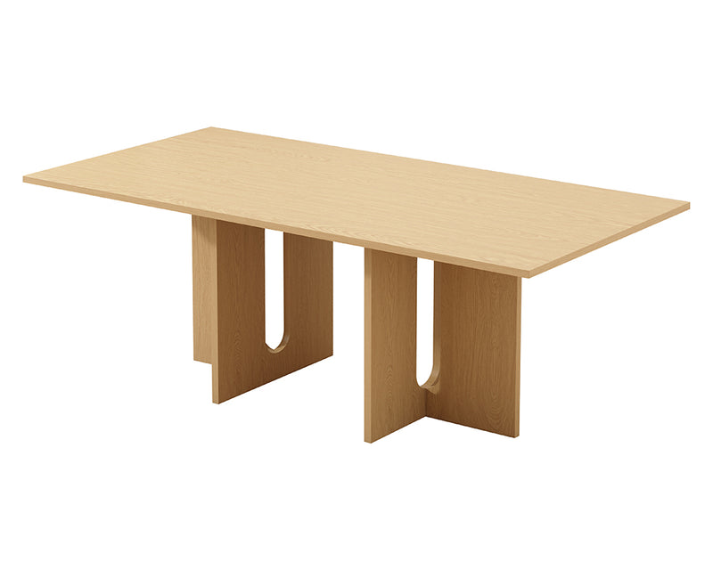 Oak Melamine Dining Table 8 Seater