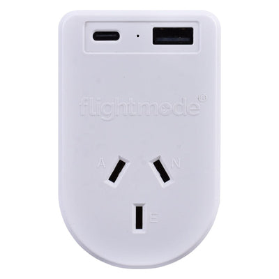 Flightmode Outbound AU/NZ to EUROPE/BALI Travel Adaptor with USB Type C & A