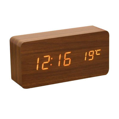 Sound Control Digital Alarm Clock & Thermometer