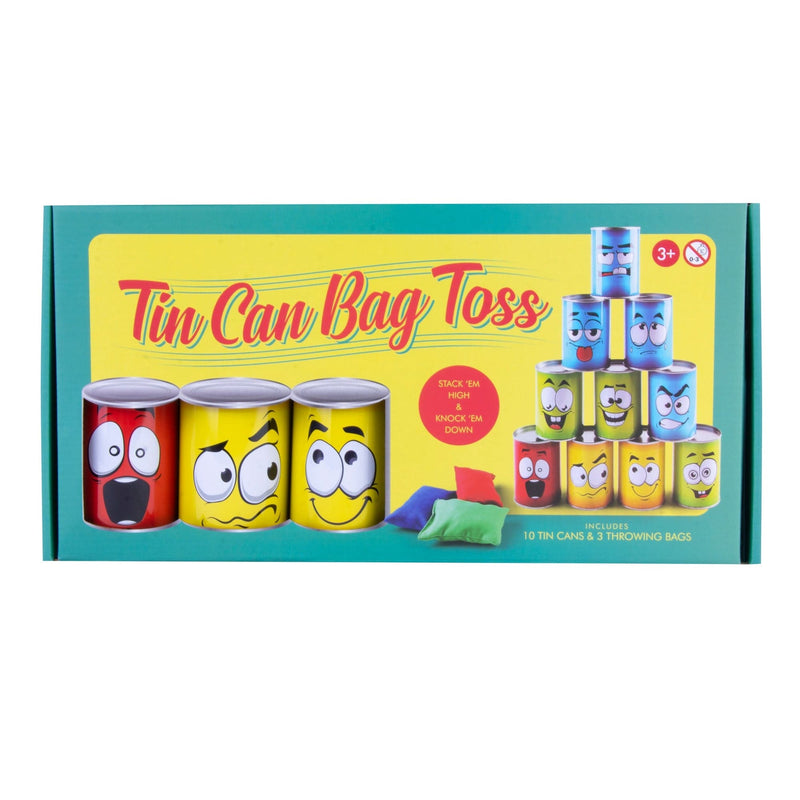 Tin Can Bag Toss with 10 Cans & 3 Throwing Bags