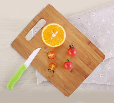 3 Pack Bamboo Cheese Cutting & Serving Chopping Board Set