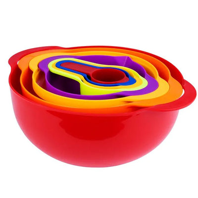 8PC Assorted Color Mixing Measuring Bowl Baking Set