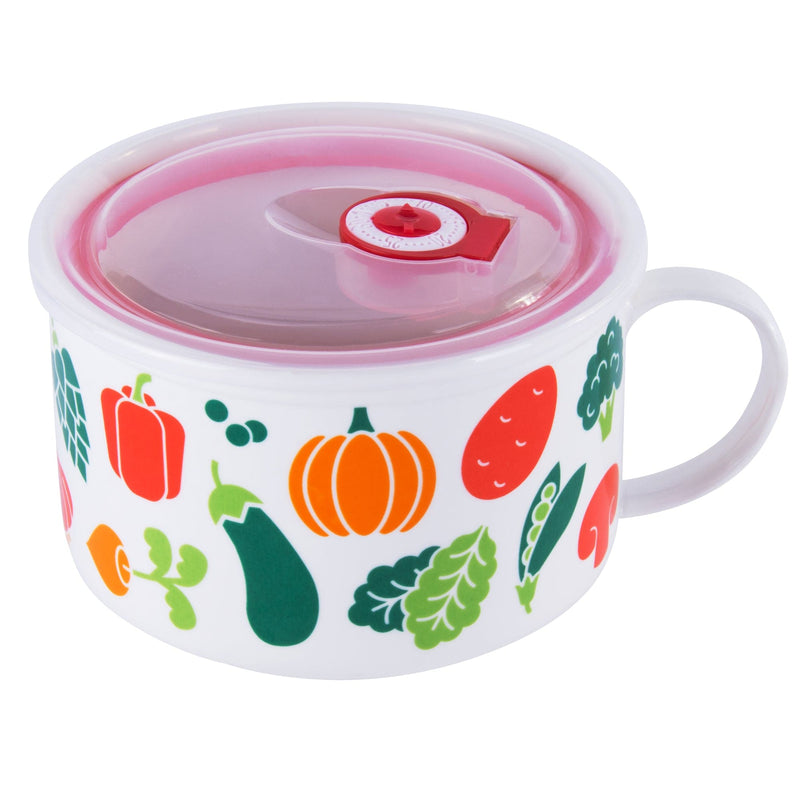 720ml Soup Mug with Silicone Seal Lid 2 Assorted