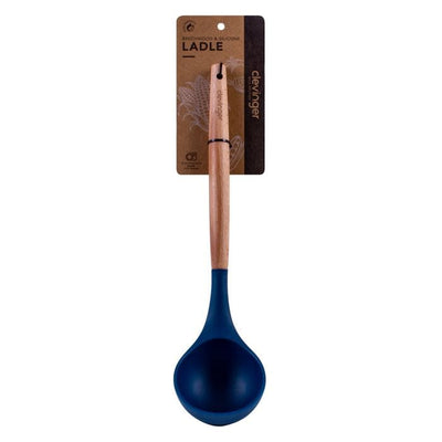 2 pcs Beechwood & silicone ladle navy