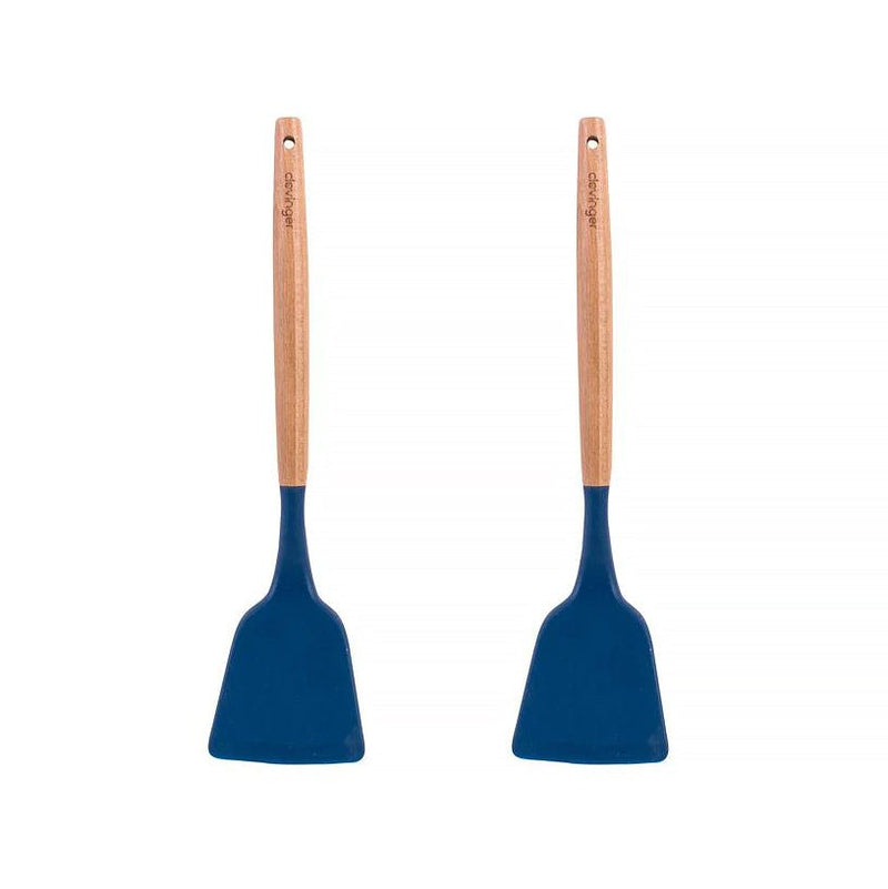 2pcs Beechwood & silicone turner navy