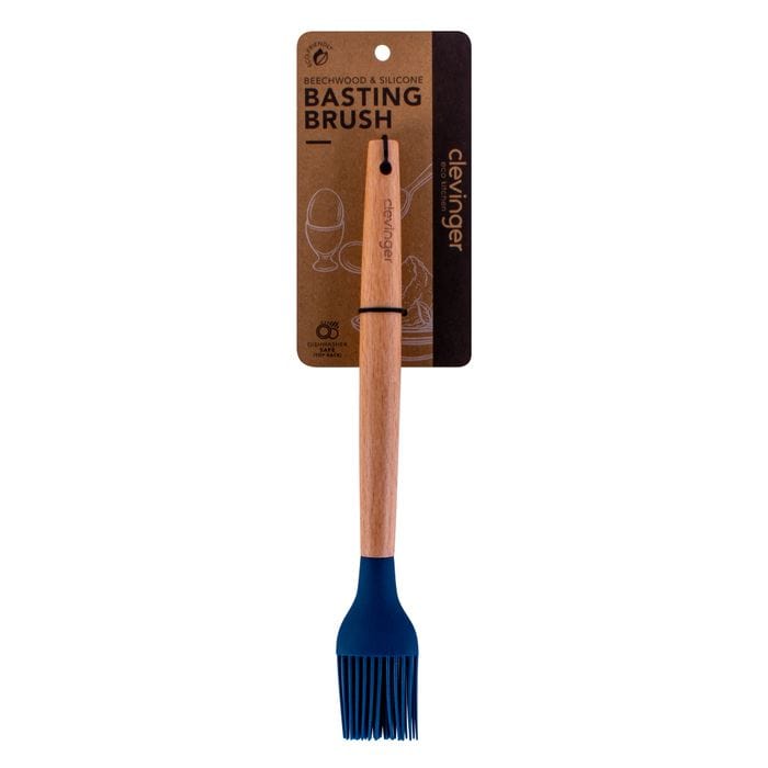 2pcs Beechwood & silicone basting brush navy