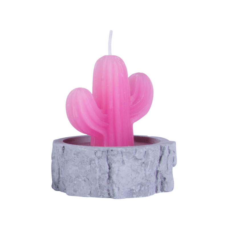 4Pcs/set Simulation Plant Cactus Candle Tea Light Home Decor Table Tealight Mini