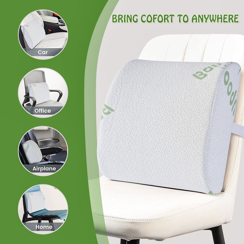 Bamboo Memory Foam Lumbar Support Cushion