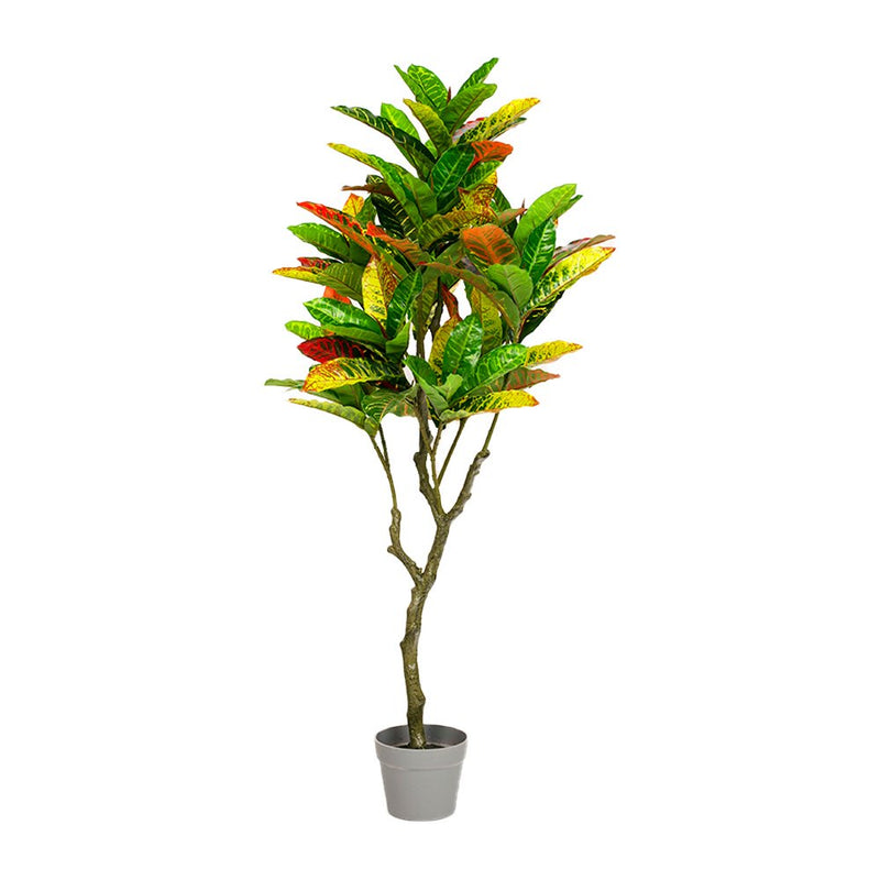 125cm Faux Artificial Home Decor Potted Codiaeum Plant