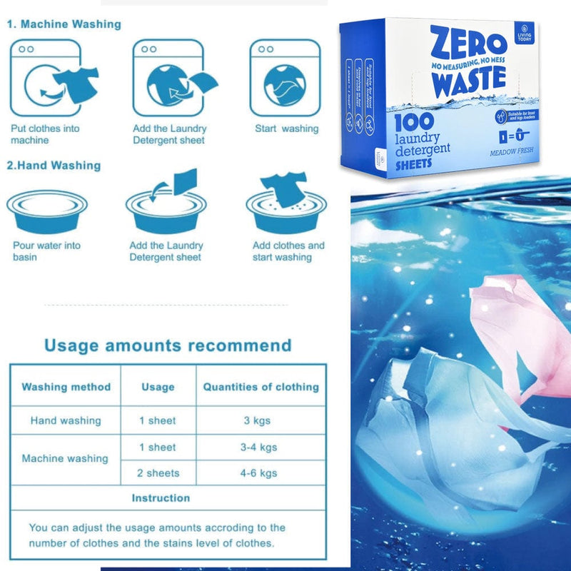 500 Sheets Eco-friendly Ultra Concentrated Laundry Detergent