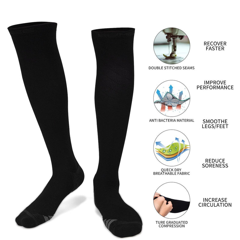 2 pairs of Miracle Compression Socks - Medium